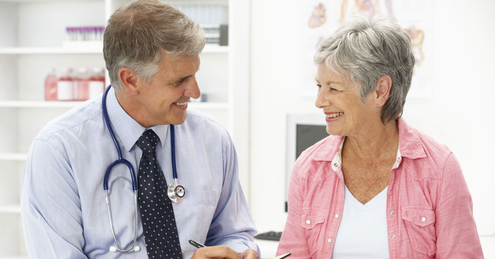 physician and patient talking